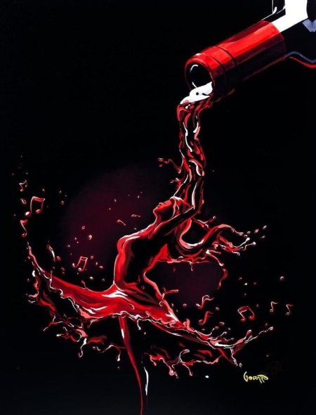 Картины вином