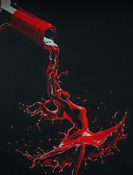 Картины вином