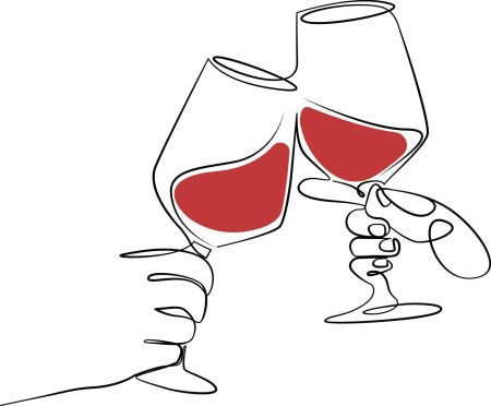 Рисунок бокала с вином