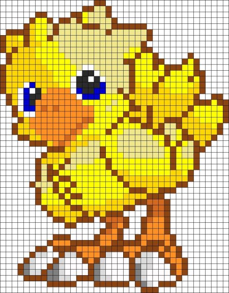 Рисунки по клеточкам утка