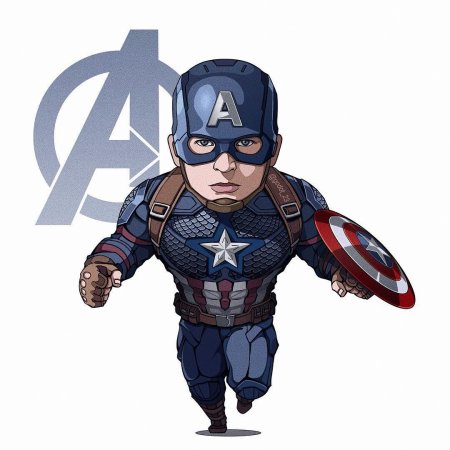 Чиби марвел капитан америка