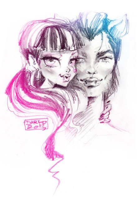 Монстер хай дракулаура и клод арт