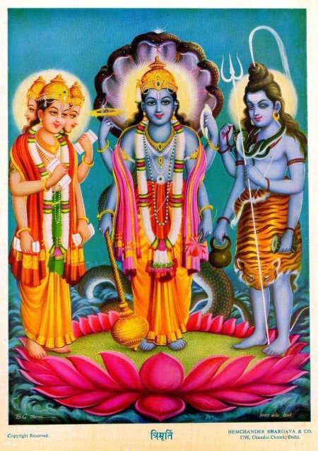 Боги индии брахма вишну шива