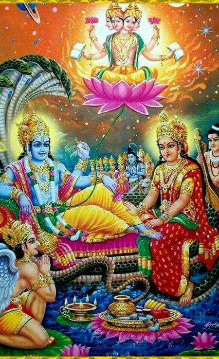 Бог вишну и богиня лакшми