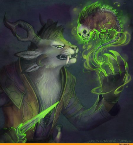 Чернокнижник полоскун енот некромант