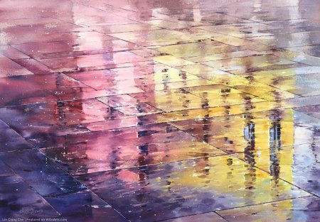 Лин чинг че акварель