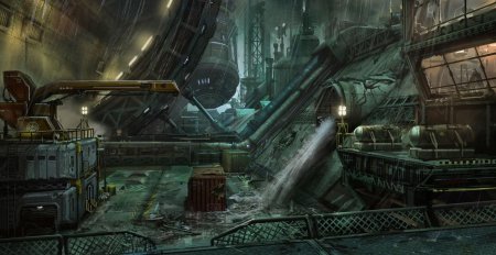 Киберпанк sci fi завод