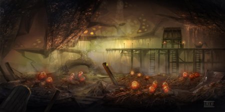 Гномьи шахты фэнтези арт