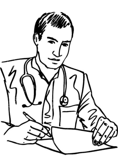 Врач рисунок карандашом