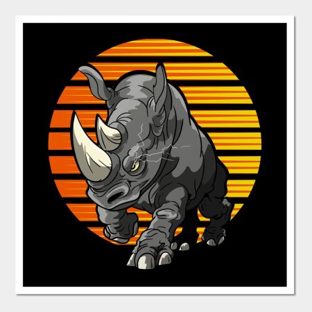 Мультяшный носорог