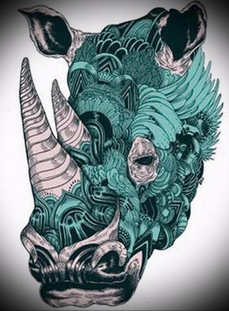 Носорог эскиз