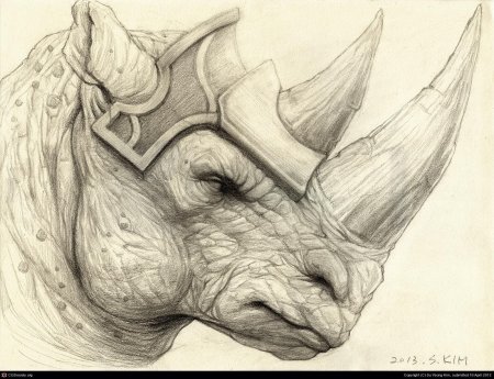 Носорог рисунок