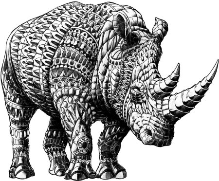 Носорог рисунок