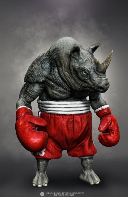 Мощный носорог