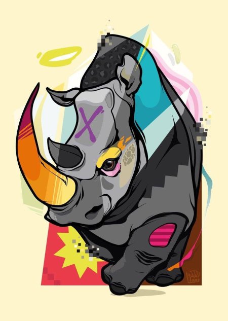 Животные носорог