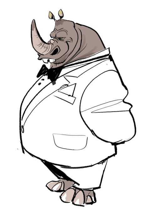 Рисунок носорог