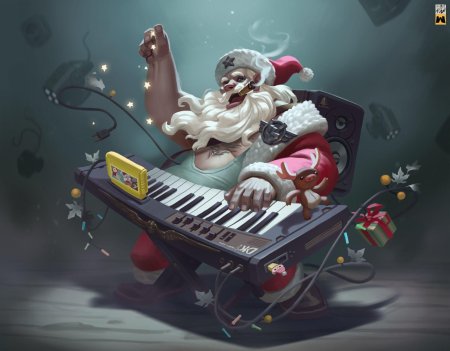 Дед мороз рокер