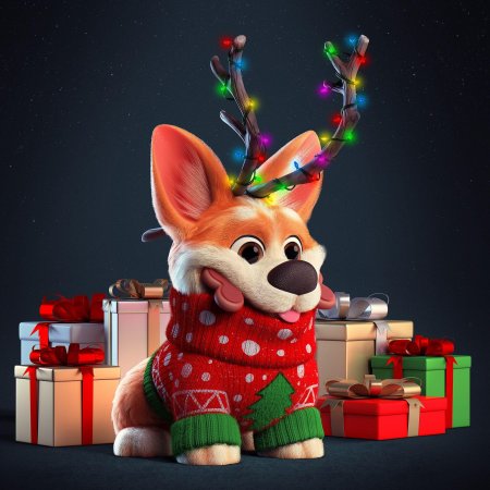 Новогодние корги