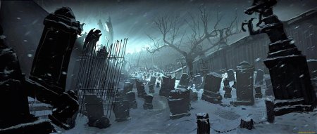 Кладбище зимой