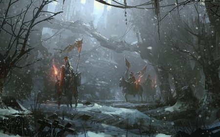 Рыцарь в зимнем лесу