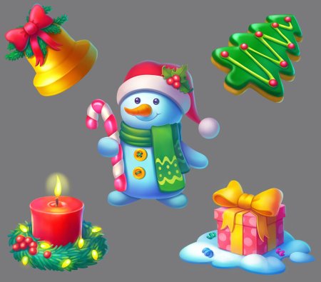Новогодние игровые иконки