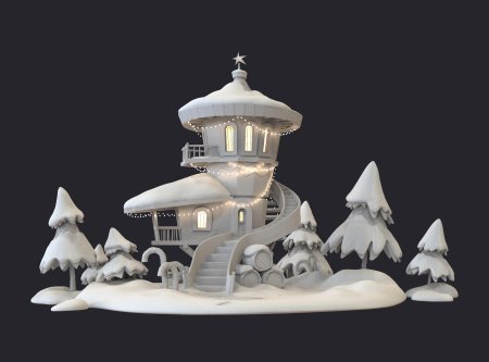 Christmas house d model
