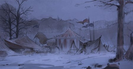 Лагерь кочевников фэнтези арт