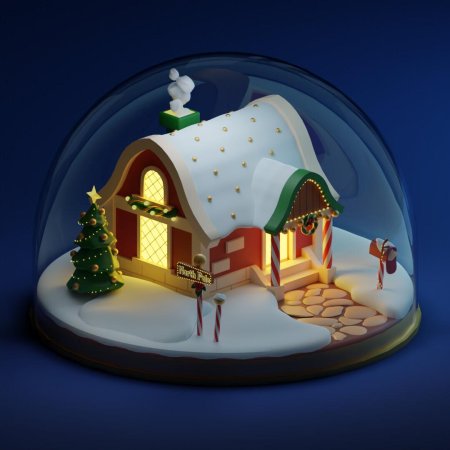 Снежный шар с домиком