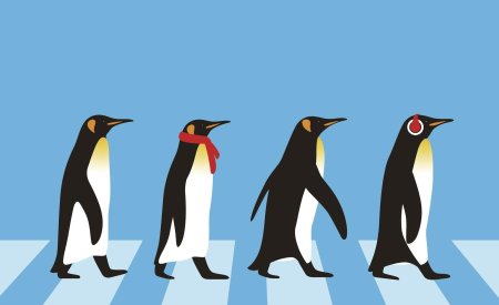 Императорский пингвин рисунок