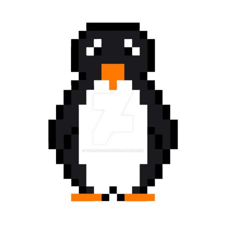 Пиксельный пингвин
