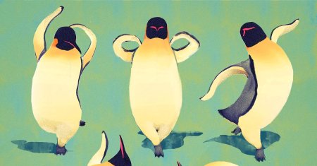 Пингвины живопись