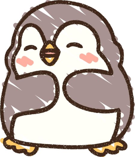 Пингвин для срисовки легкие