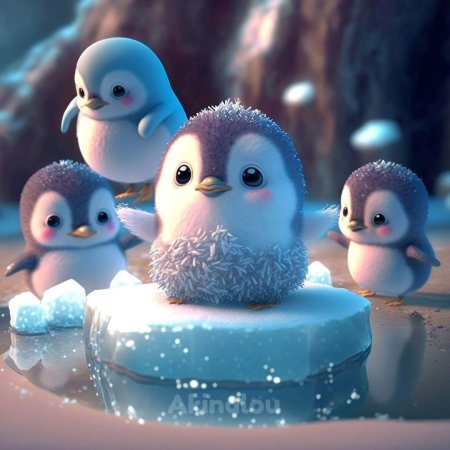 Милые пингвинята