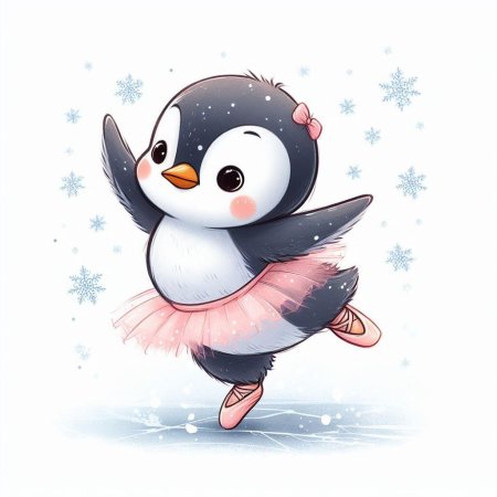 Пингвин на коньках