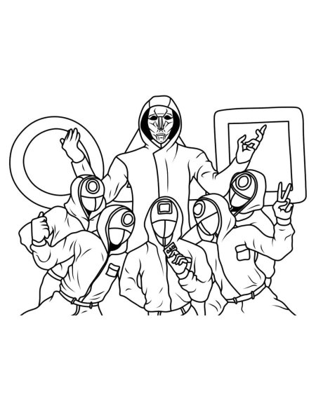 Раскраска игра в кальмара сезон