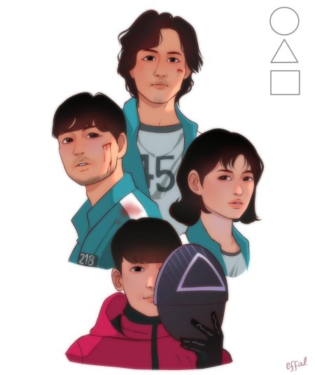 Стикеры игра в кальмара