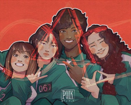 Игра в кальмара сериал арты