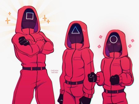 Игра в кальмара охранники арт