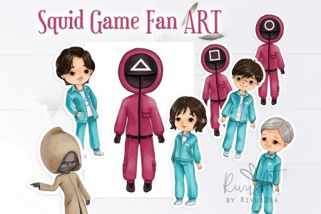 Игра в кальмара печать на торт