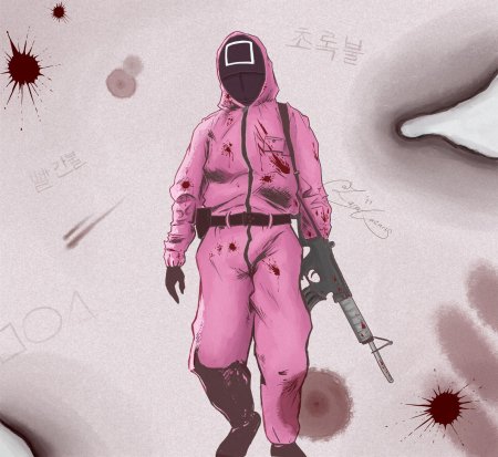 Охранник из игры в кальмара арт