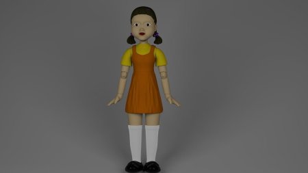 Squid game doll d model