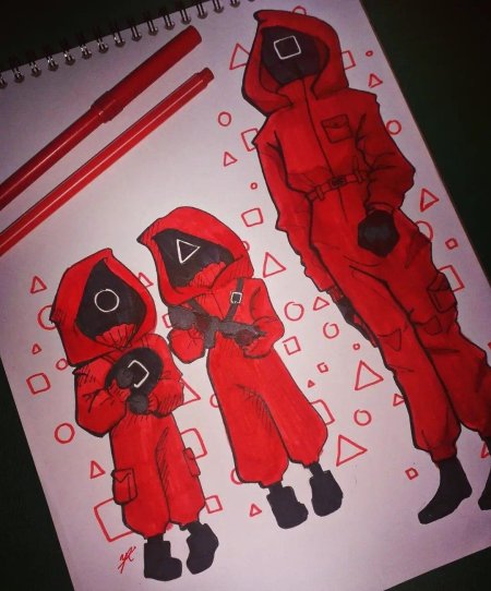 Арты игра в кальмара