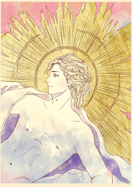 Аполлон бог рисунок