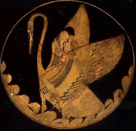 Афродита верхом на гусе. килик. 480 г. до н.э.