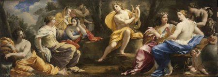 Симон вуэ аполлон и музы