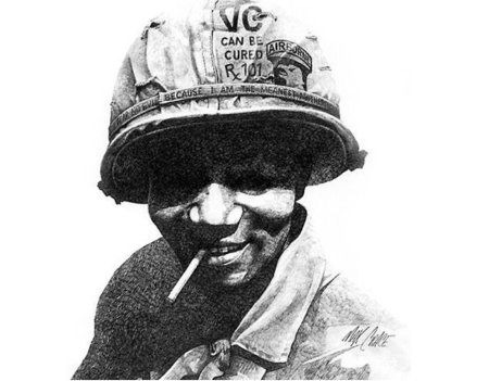 Каска американского солдата во вьетнаме