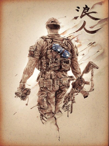 Эскиз тату солдат