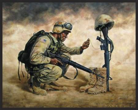 Стюарт браун солдаты в бою живопись