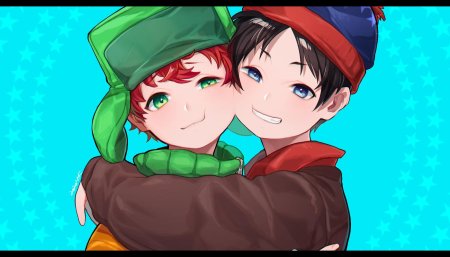 Южный парк аниме кайл и стэн