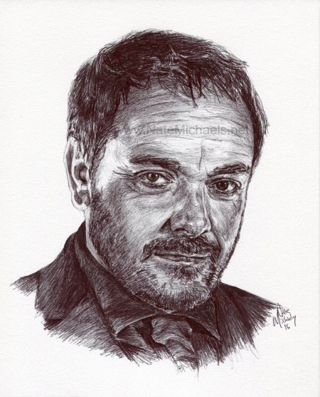 Кроули сверхъестественное портрет карандашом